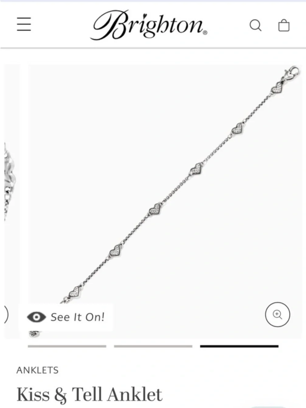 Brighton Kiss & Tell anklet - Picture 5 of 5